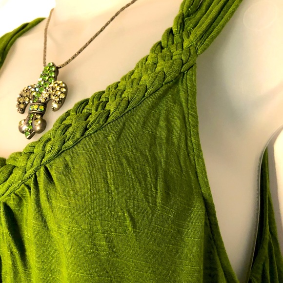 Apt 9 IRISH Green Braided Top Size Large - Picture 8 of 13